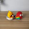Parrot and Little Bird Building Blocks Toy:Adorable Design Visually Stimulating Desk Dcor Add a Touch of Nature to Your Spac
