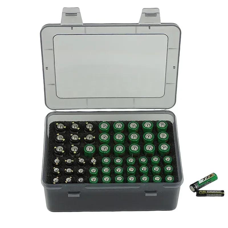 72 Slots Battery Storage Organizer Holder Holds AA AAA Batteries Battery Box Case Garage Container Home Organization Dispenser