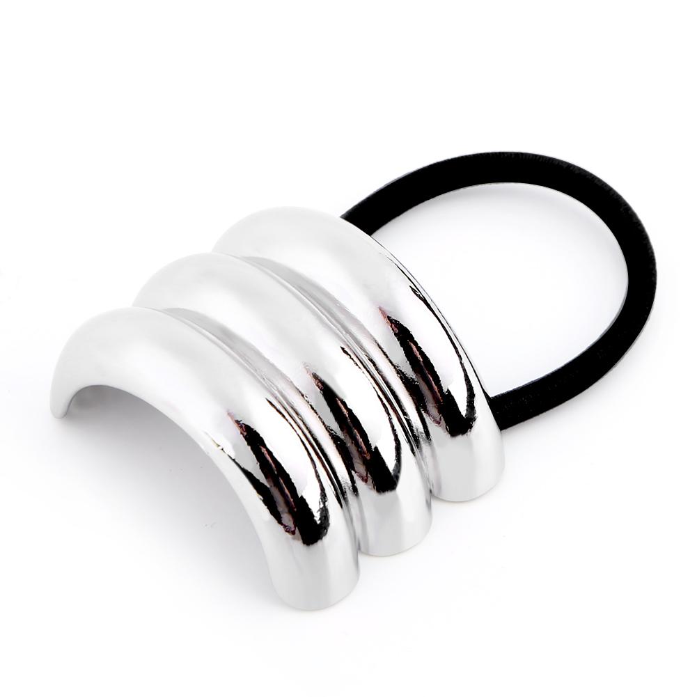 Metal Hair Tie Ponytail Hair Cuff Double Arch Ponytail Hair Tie Fashion Elastic Hair Band Decorative Hair Rope Hair Accessories