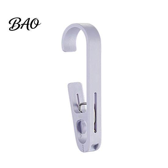 Wall Mounted Utility Hangers Laundry Hook with Clip, Non-Drilling ABS Closet Organizer, Multi Purpose Bathroom Storage Clips Durable Anti-slip Clothes