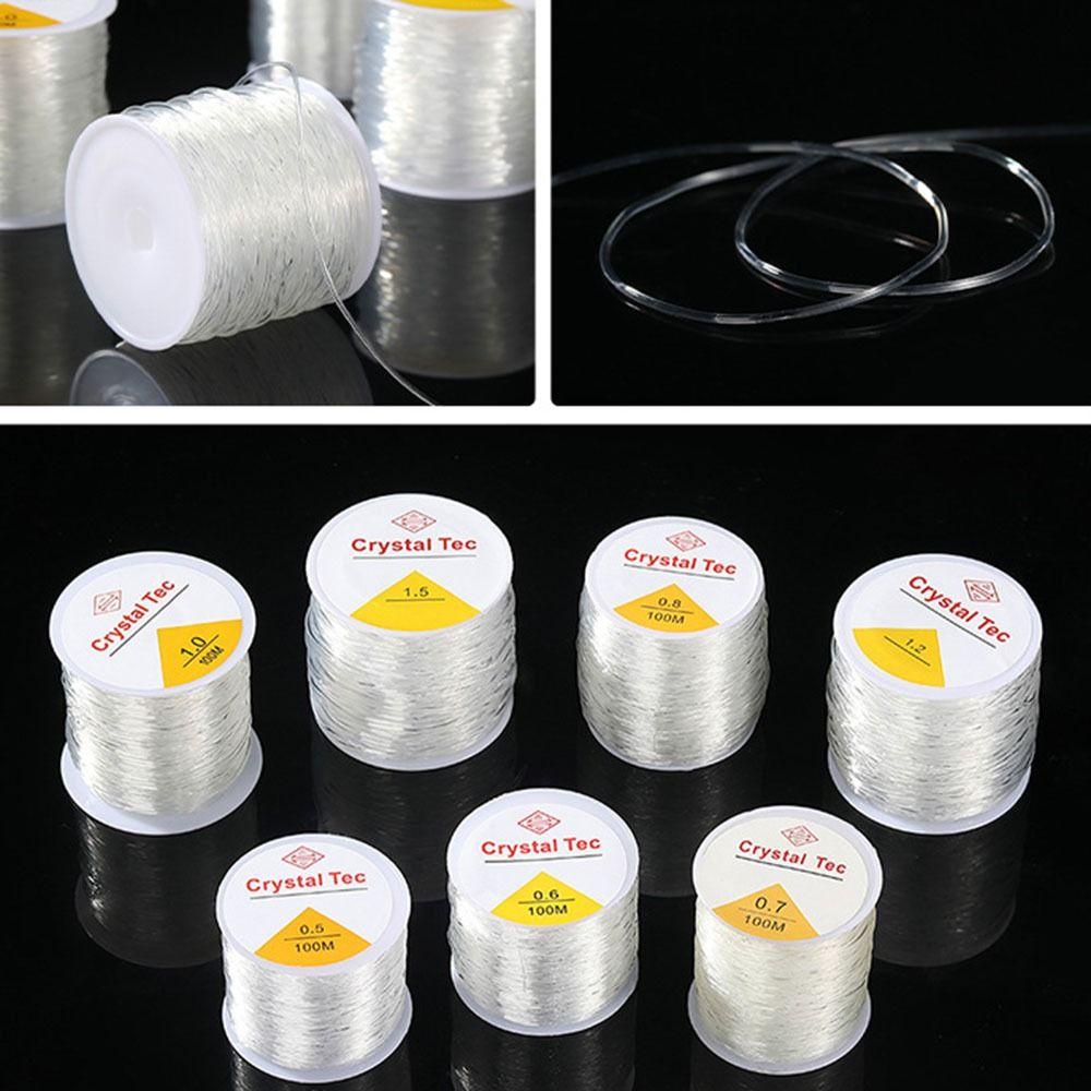 100m Elastisches Kristallgarn 0,4-2mm Elastische Armband Schnur DIY Dehnbare Schnur Linie Armbänder Herstellung