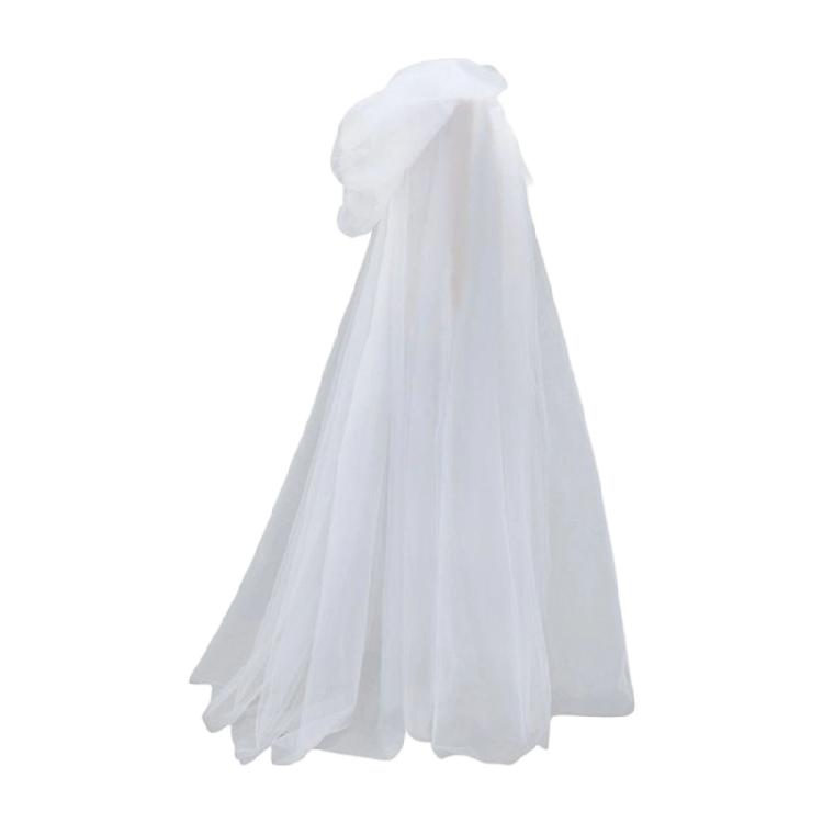 Mantelle Lunghe alla Moda Senza Maniche con Tulle Multistrato Rete Elegante Mantello per Eventi a Tema per Costumi Fantasy