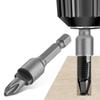 2 PCS Accessories Steel Special Batch Head Assemble Solidly Screwdriver Bit Parts 6.35MM a-buckle Connector Bench Drill