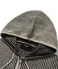 TRILLION Washable Two-Tone Hooded Zip-Up Graphic Knit (Beige)