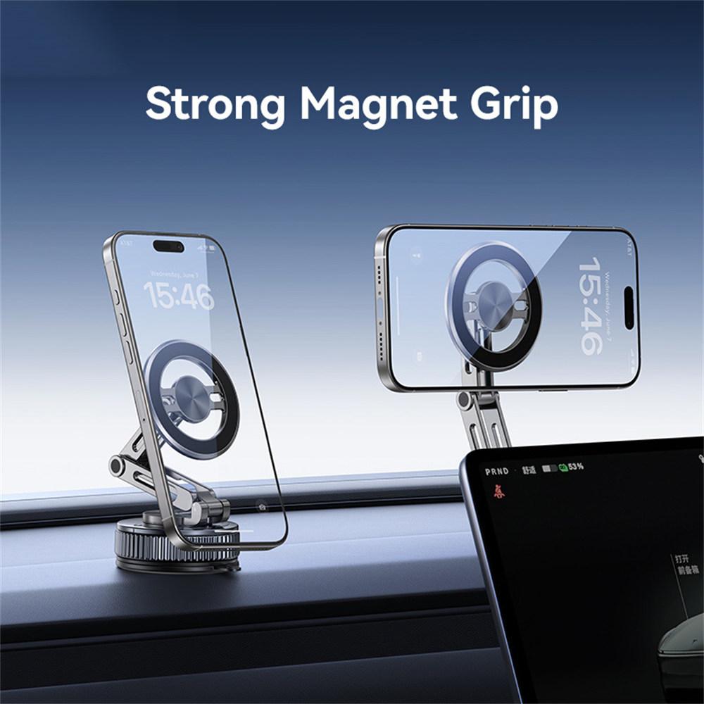 USAMS ZJ087 3-Axis Foldable Cellphone Bracket Vacuum Suction Mount Car Magnetic Phone Holder