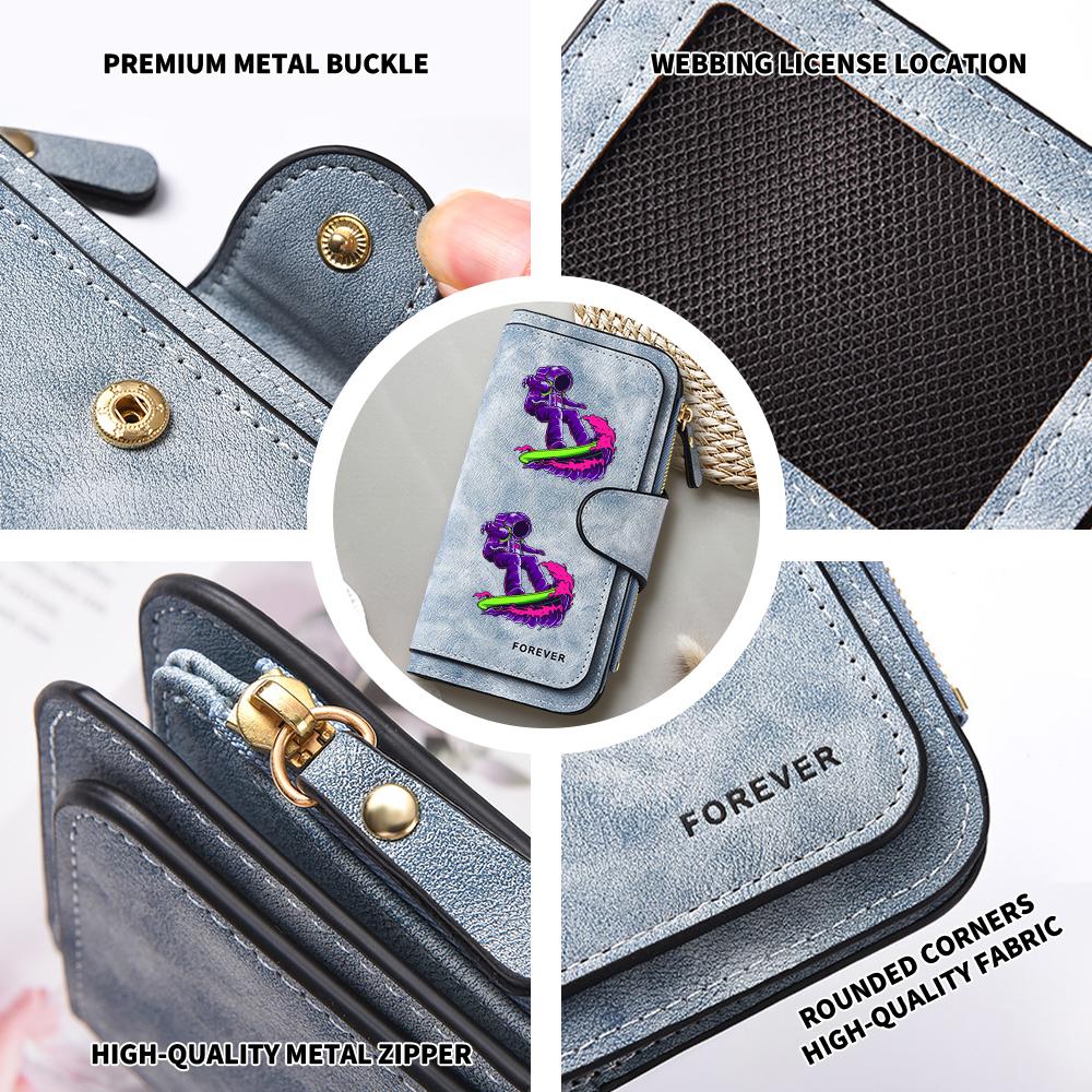 Cool Astronaut Print Long Wallet Fashion Large Capacity Multifunctional Card Holder for Daily Use