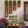 1/2/3/4pcs Wooden Hanging Rack Bohemian Anti-corrosion Flower Shelf Layout Living Room Potted 30x30cm