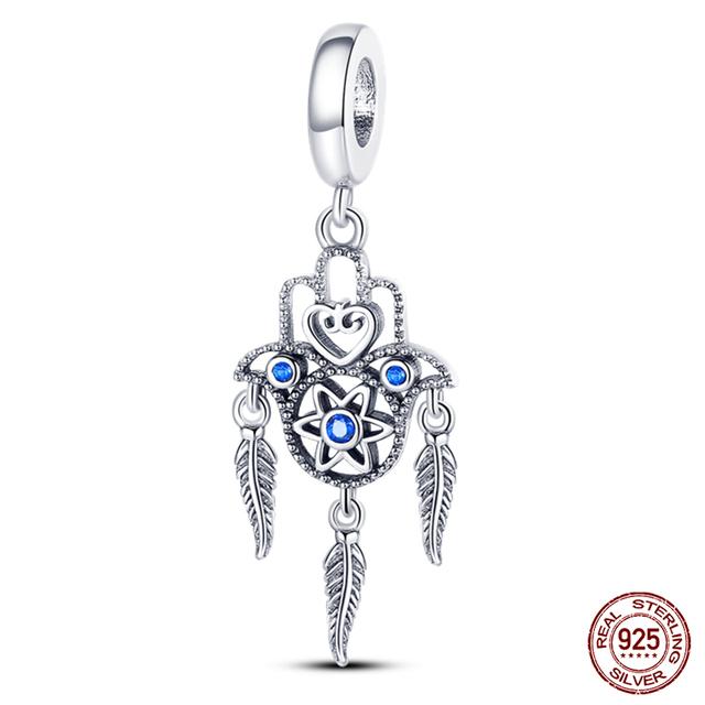 Breloques Perles Attrape-rêves en Argent 925 Zircon Coloré