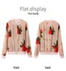 Autumn 2025 Round Neck Printed Jacket for Middle-Aged and Elderly Women - Fashionable, Stylish, Versatile Age-Reducing Outerwear
