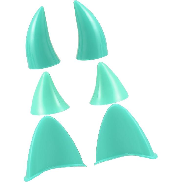 

1 Set Cat Ears Style Attachments Helmet Devil Horn Decoration Stick with Suction Cup Helmet Cover Sticker for Motorcycle Bicycle Scooter Blue Auto