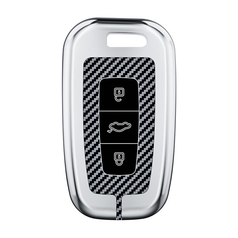 Hyundai Fiesta Key Shell with Carbon Fiber Texture, Compatible with 21 Models