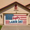 USA Celebration Polyester Material Party Backdrop Stars and Stripes Labor Day Banner for National Holiday