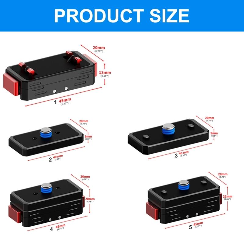 Quick Release Magnetic Adapters Base Mount for Action Cameras 1/4 Screw Tripods Mount With Aluminum Alloy