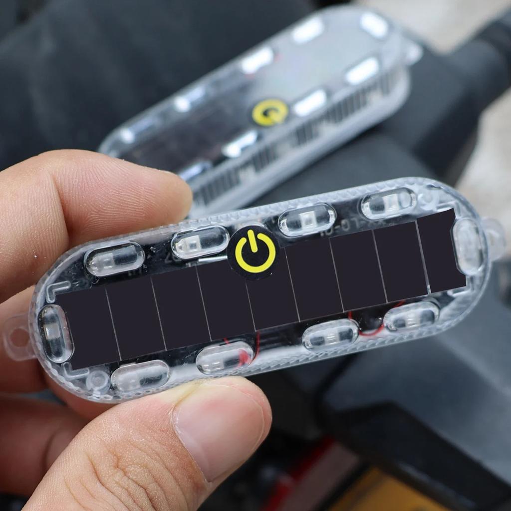 Solarbetriebenes blinkendes Warnlicht LED-Warnsicherheitsblinken durch Blitzlicht Einstellbar Auto-Parkleuchte Hinten Warnlicht