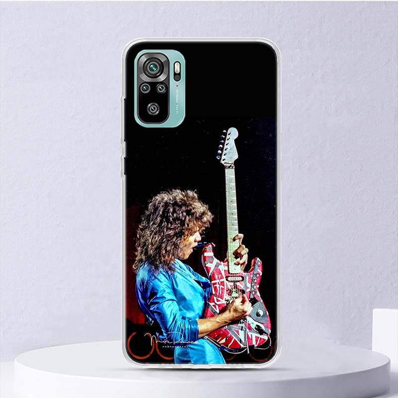 Eddie Van Halen Graphic Guitar Soft Case For Xiaomi Redmi Note 14 13 12S 11S 10S 12 Pro Plus Phone Cover 11 10 11E 11T Note14 Sh