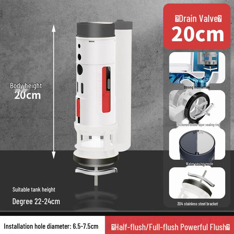YouShu Toilet Cistern Drain Valve & Float Set