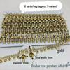 Gold and Silver Rhinestone Trim: Hand-stitched Ethnic Jingpo Miao Lace for DIY Clothing Accessories