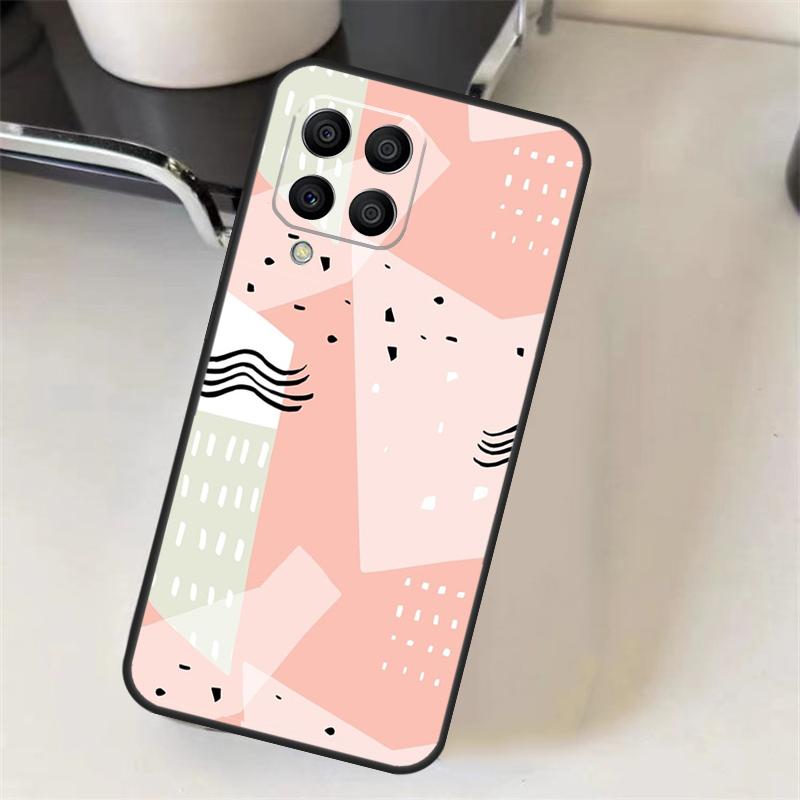 Polka Dots Lines Abstract Art Case For Samsung Galaxy M16 M36 M56 M33 M53 M13 M12 M32 M52 M20 M15 M55 M31 M14 M35 M34 M54