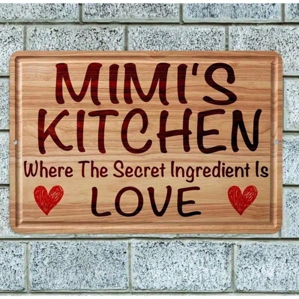 

Vintage Tin Sign Metal Wall Art Mimis Kitchen 8x12 Inch Rustic Home Decor Cafe 20x30cm