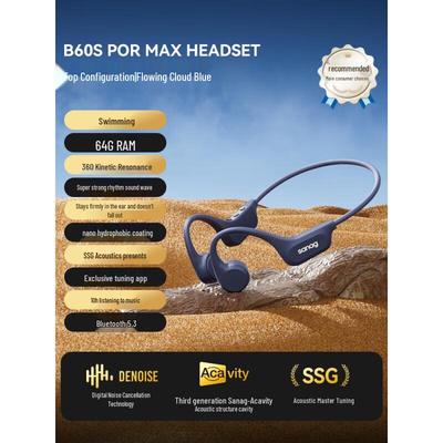 Sina S-B60SPro Open-Ear Bone Conduction Sports Headphones