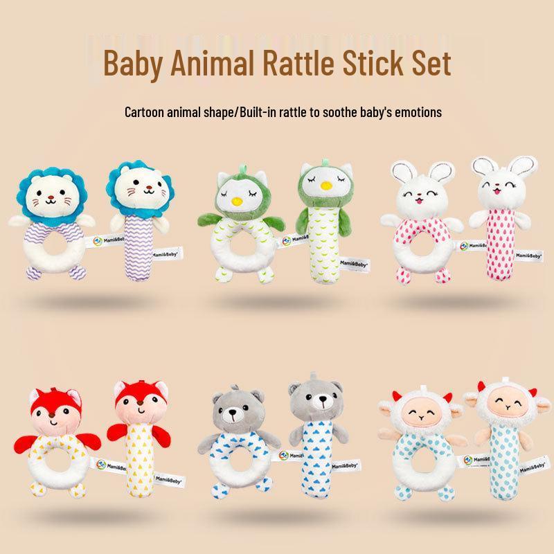 

Infant & Toddler Crinkle Paper BB Stick & Animal Rattle Set