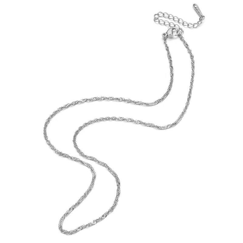 Non-Fading Titanium Steel O-Shaped Clavicle Chain for DIY Jewelry