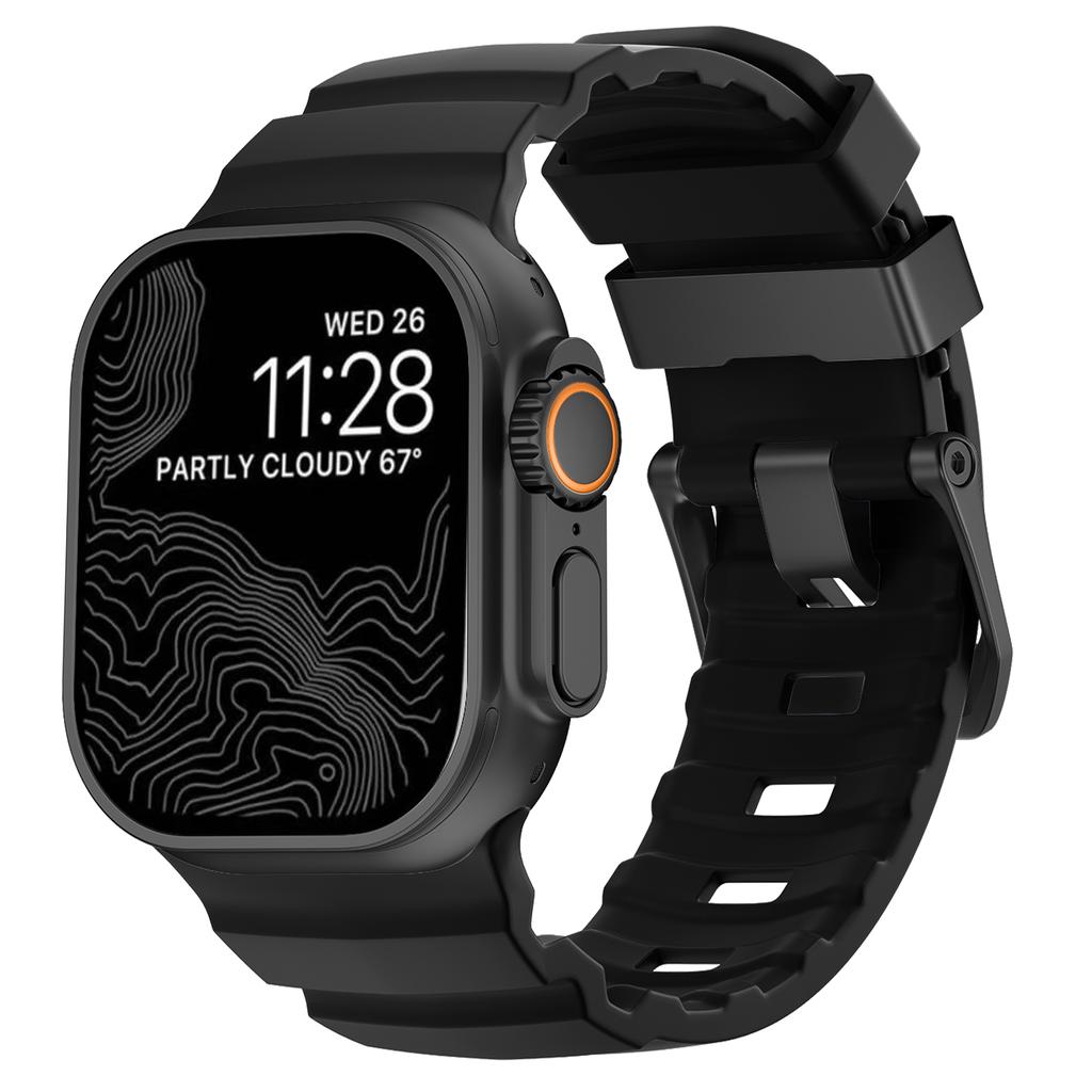 Trail Silicone Strap For Apple Watch Ultra 3 2 49mm Band 11 10 9 8 7 46mm 45mm High-end Bracelet Wristband iWatch 6 5 SE 3 44mm