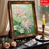Frameless DIY Pearl Bead Painting Kit Fairy Lotus Pattern Creative Relaxing Craft Canvas Home Decor Adult Gift