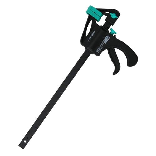 Kakuri Sangyo KAKURI Bar Clamp, 300mm, Ratchet Type, Curved Surface Compatible, V-Groove/Non-Slip Pad, Tightening, Spreading, Gripping, Clamping, DIY