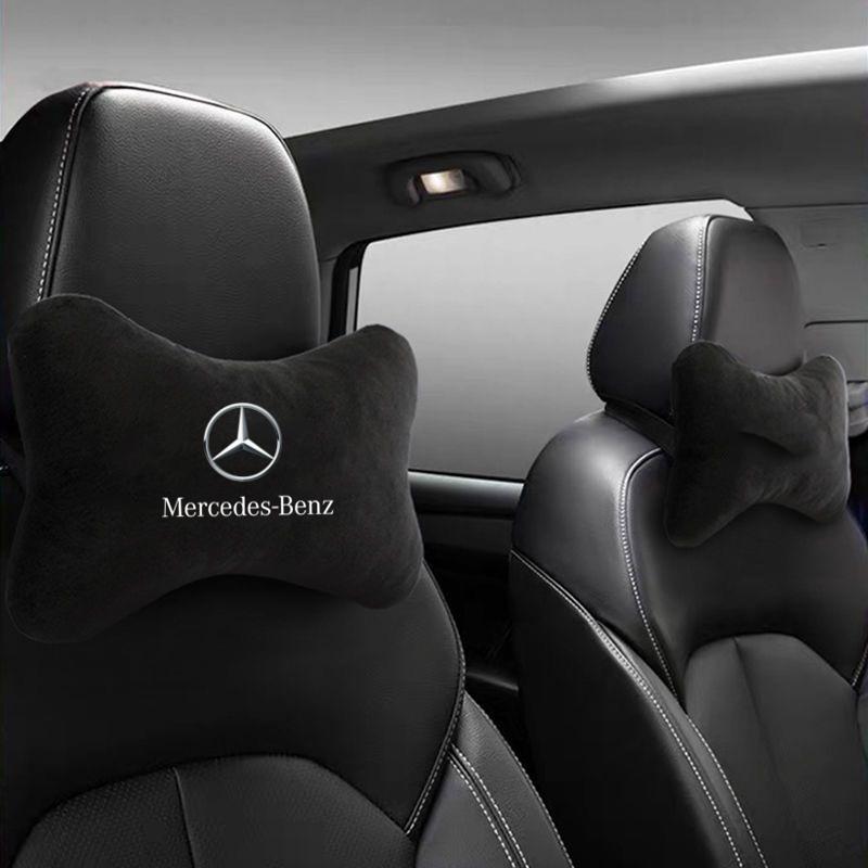 CQS1 Car Neck Pillows Filled Fiber Car Relax Pillow For Mercedes Benz W203 W204 W205 W210 W211 W212 W221 W222 CLS CLA CLK SLK GLK