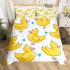 Cute Duck King Queen Duvet Cover Cartoon White Goose Bedding Set Funny Farmhouse Animal Comforter Cover Polyester Quilt Cover