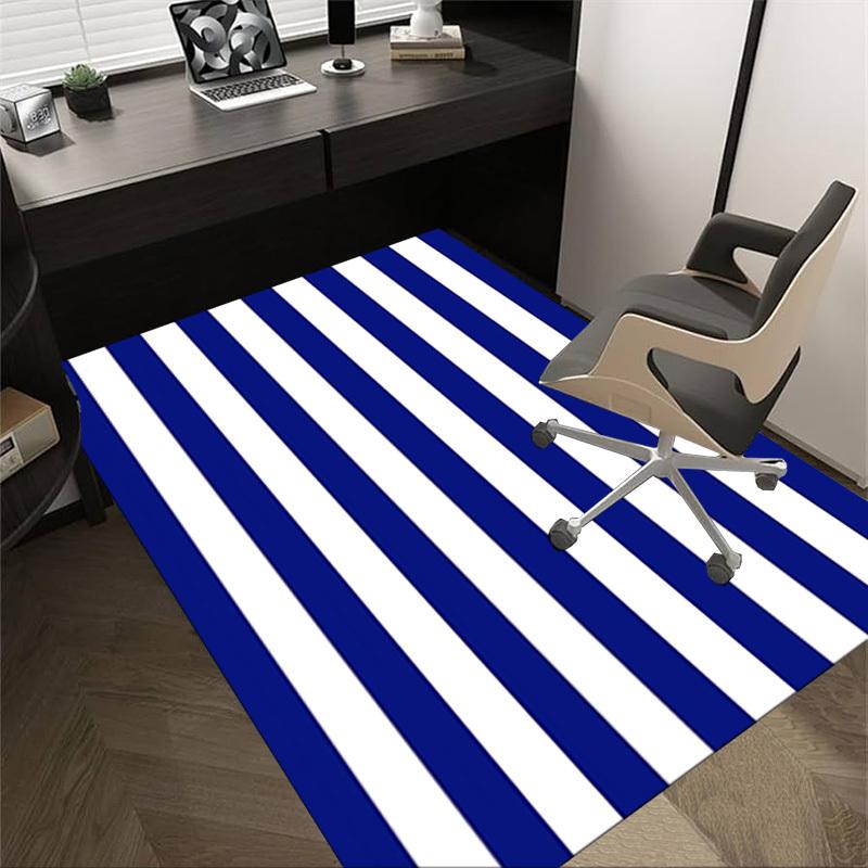 1 Stück Streifen, Marineblau Extra Groß Rutschfester Teppichboden, Büro, Familie, Schlafzimmer, Studio Großer Teppich Innen Teppiche, Lebendige Farben
