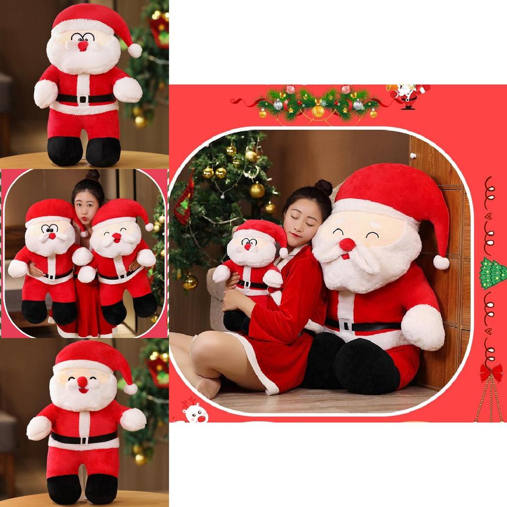 Adorable Plush Santa Claus Doll Christmas Cushion Soft Toy For Kids Gift 35cm 50cm 80cm 100cm