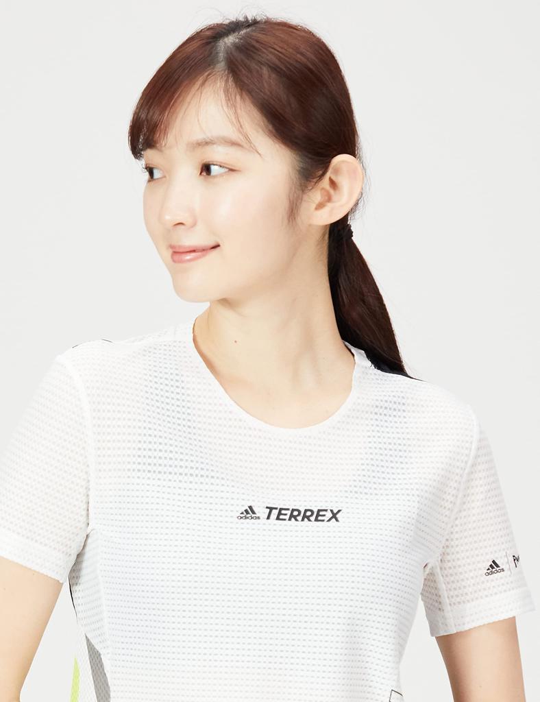 Adidas Manches Courtes Terrex Parley Agravic TR Pro 22403 L T-Shirt Femme Blanc/Noir (GL1211)