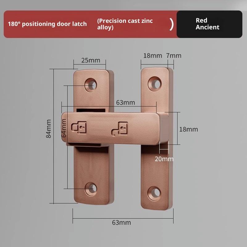 Riegel Riegel Innentür Nicht-Stanz Türschloss Badezimmer Schiebetür Schnalle Schiebetür Schnapper Altmodisch Aufputz Zimmertür