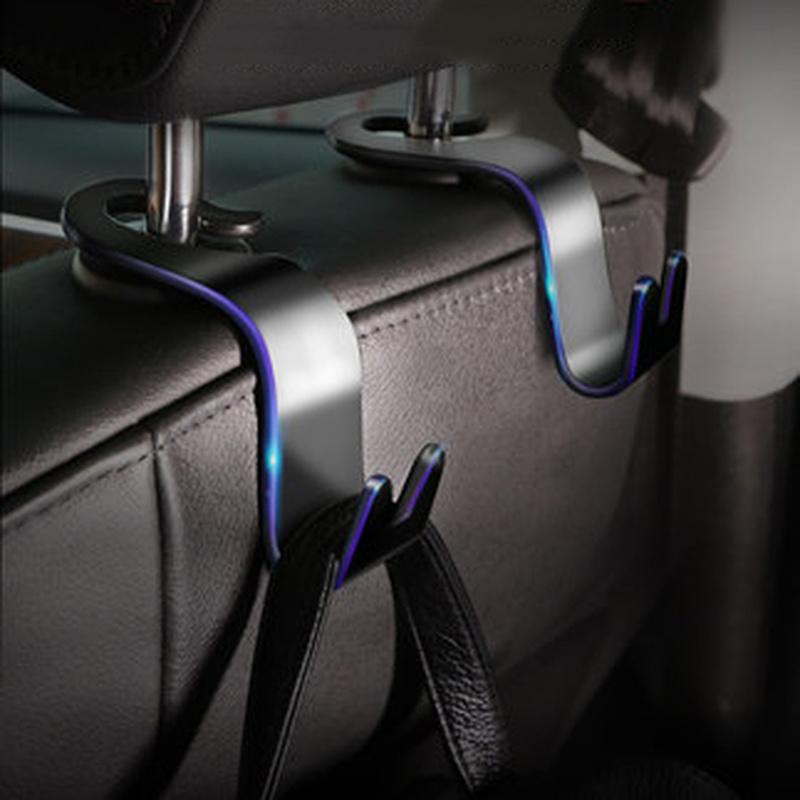 Universelle Auto Rücksitzhaken Auto Innenraumteile Tasche Aufbewahrungshänger Kopfstützenhalter Hängender Halter Langlebig Tragkraft 20kg