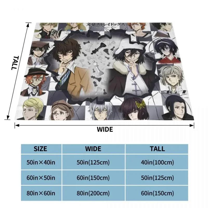 Bungou Stray Dogs Anime Fleece Spring Autumn Japanese Dazai Osamu Throw Blanket for Sofa Bedroom Bedding Throws