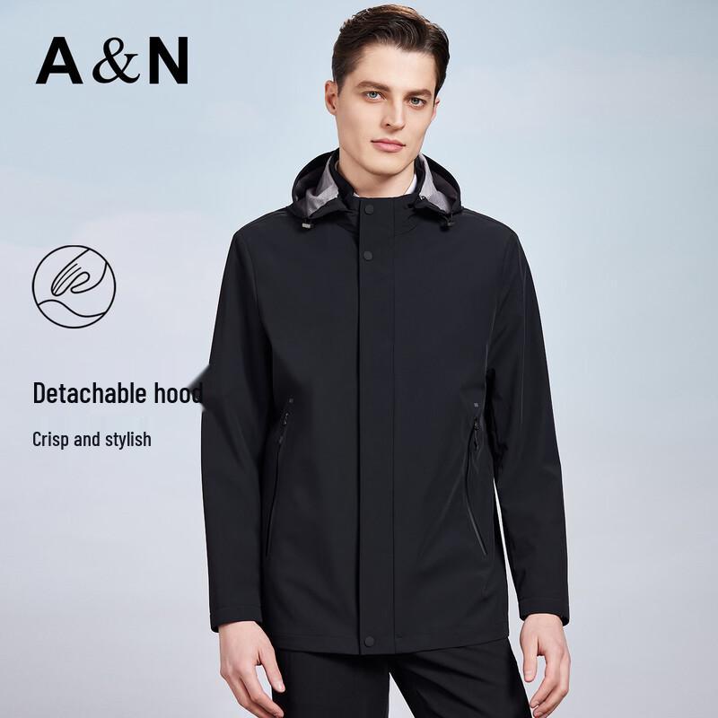 Men's Detachable Hooded Windbreaker Jacket