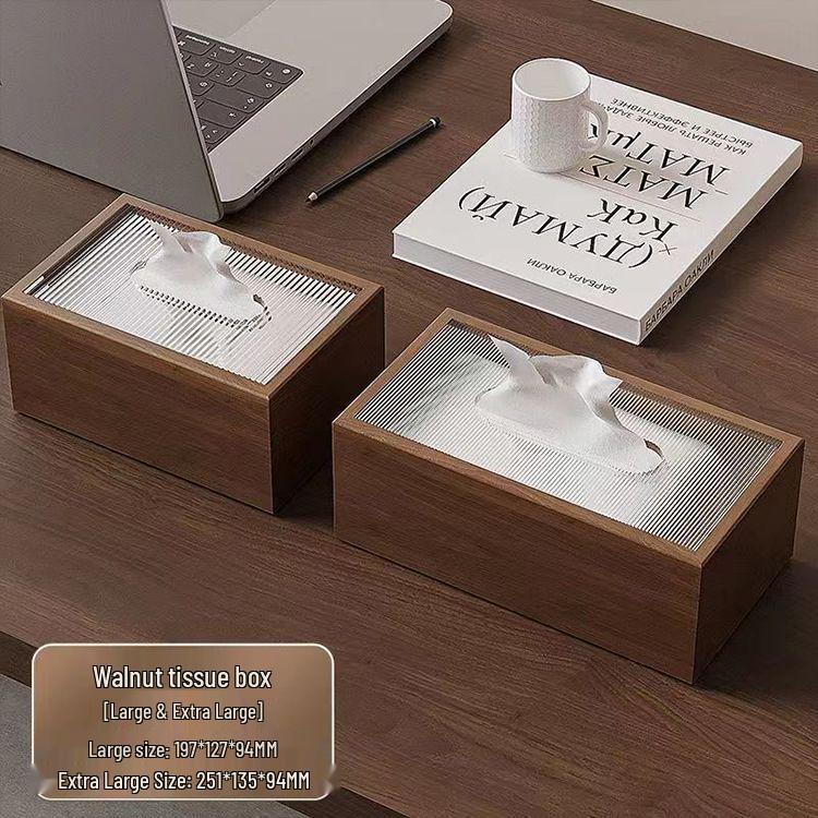 Elegant Wooden Tissue Box for Living Room - New Chinese Style