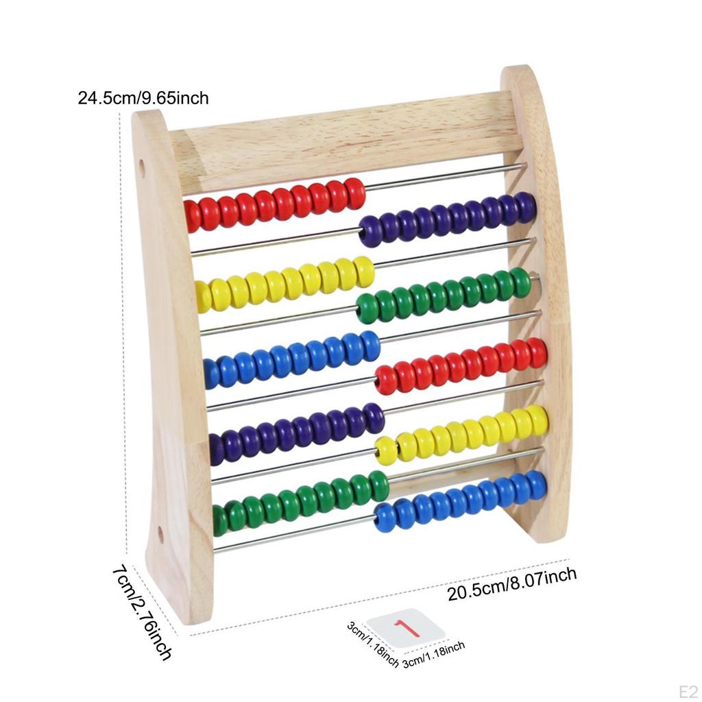 Wooden Abacus Beads Toy Preschool Math Learning Toys for Girls Boys Gifts