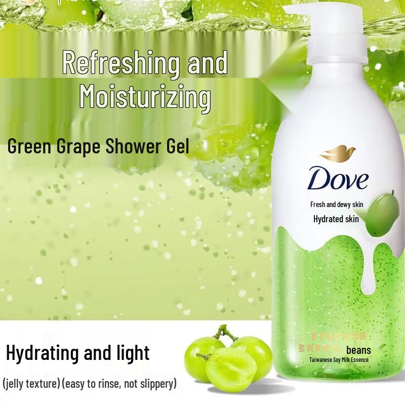 Гель для душа Dove Essence с ароматом сочного винограда и соевого молока с белым нефритом