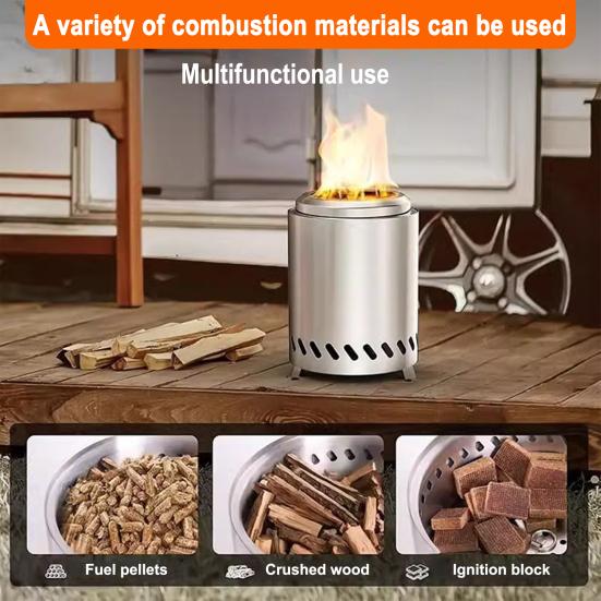 Portable Charcoal Stove Mini Smokeless Tabletop Fires Pit Low Smoke