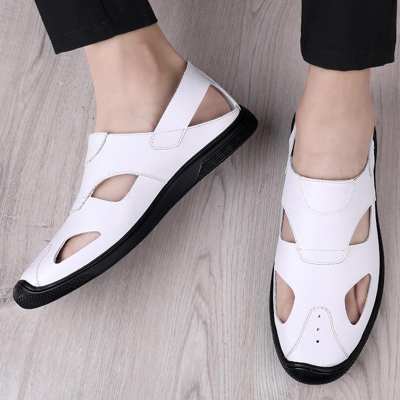 Men's Summer Breathable Cowhide Slip-On Shoes