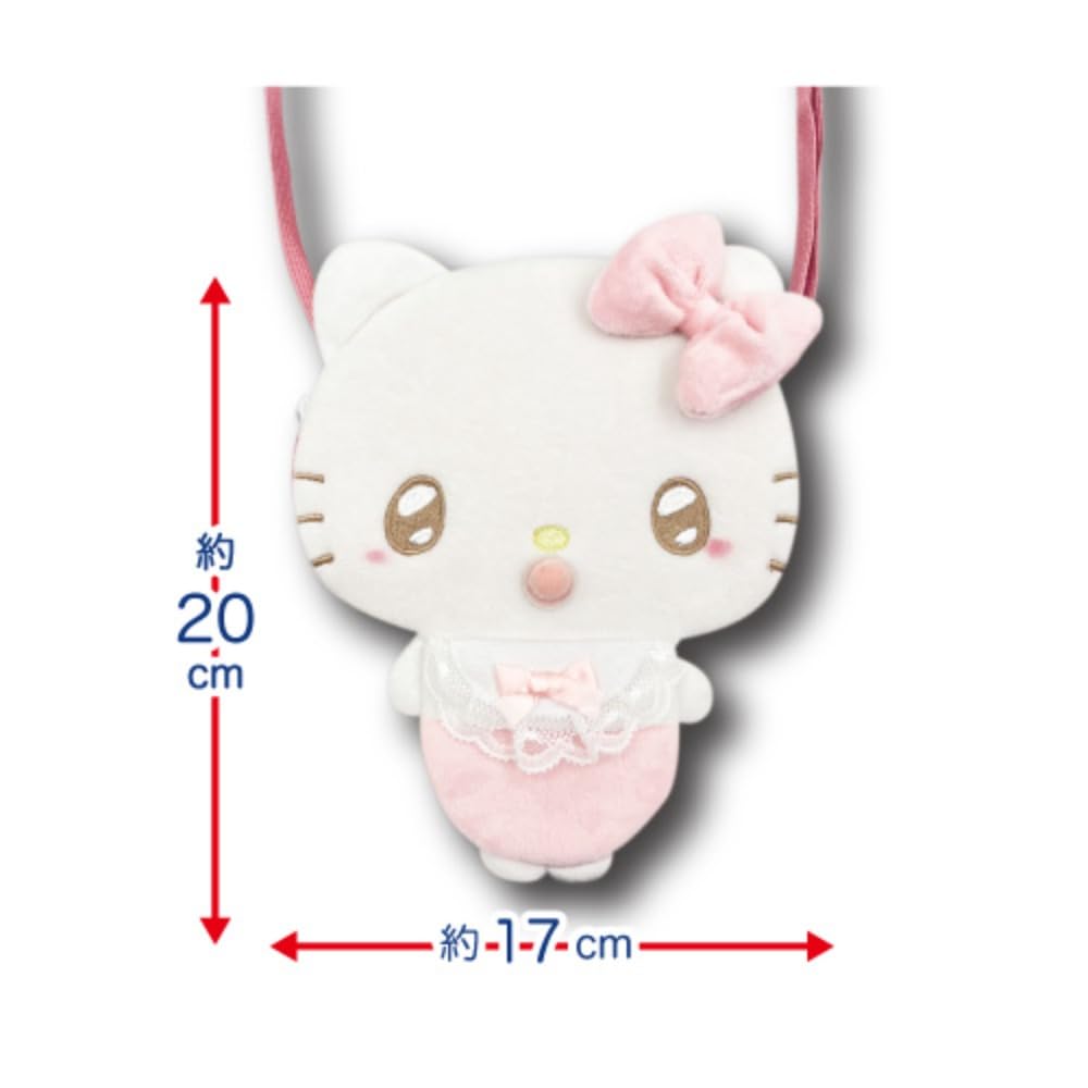Hatayama Shoji Sanrio Flat Angel Baby H20 x W17cm Die-Cut Pochette, Kuromi, Approx. (63202078)