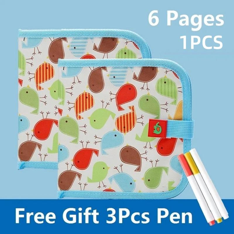 

Детская доска для рисования Стираемая доска для рисования Многоразовая книга для письма и рисования Раскрашивание Водный карандаш Мультяшная Многофункциональная художественная доска Развивающая игрушка 1-pcs