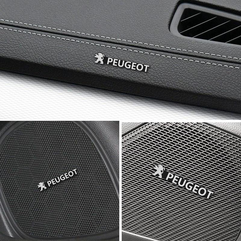 10 Piezas Emblema de Audio para Coche de Aluminio Pegatina Decoración de Altavoz Para Peugeot 206 307 308 207 3008 208 407 508 2008 5008 301 406 408