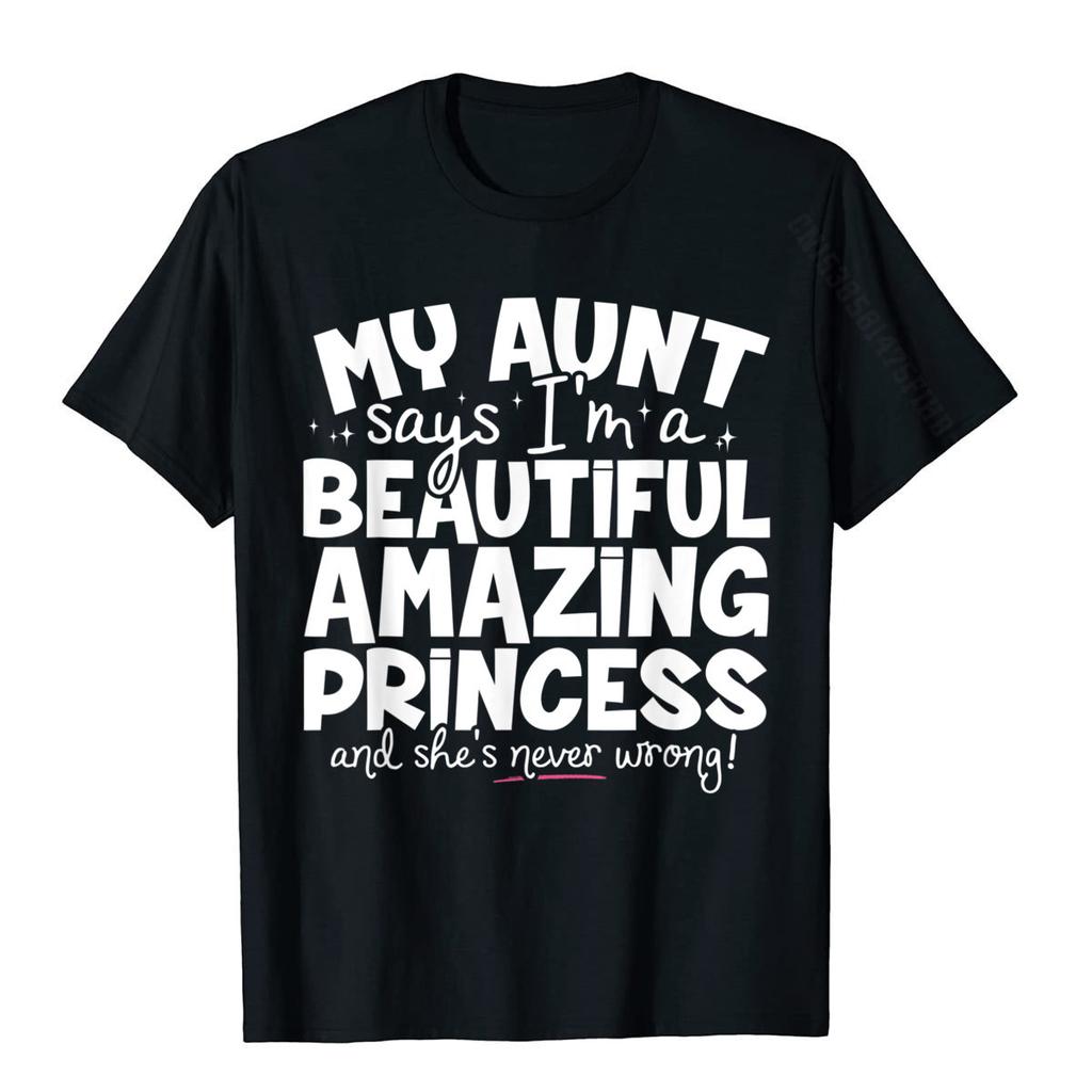 Tričko Funny Princess Jedinečný dárek pro neteř od tety Potisk Bavlna Pánské topy Trička Design Vypasovaná trička