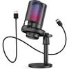RGB Capacitor Wired Microphone for Gaming, Singing, Live Broadcast & Recording with Sound Card (ME6S)