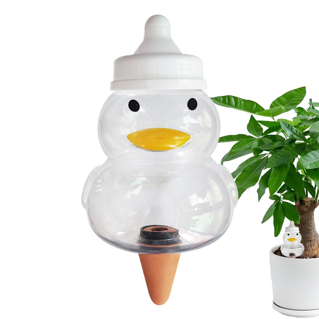 Duck Shape Plant Watering Globes 500ml Self Watering Spikes for Potted Plants Vacation Balcony Garden Yard Flower Pot