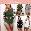 Hochwertiges Damen Camouflage bedrucktes Langarm-Pullover-T-Shirt für stilvollen Komfort